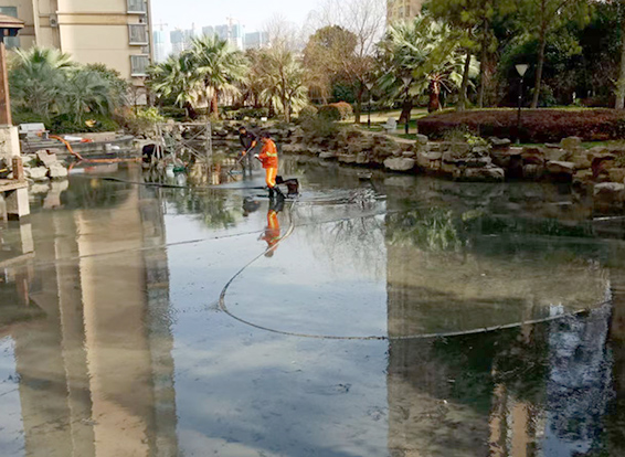 珙县景观池淤泥清理